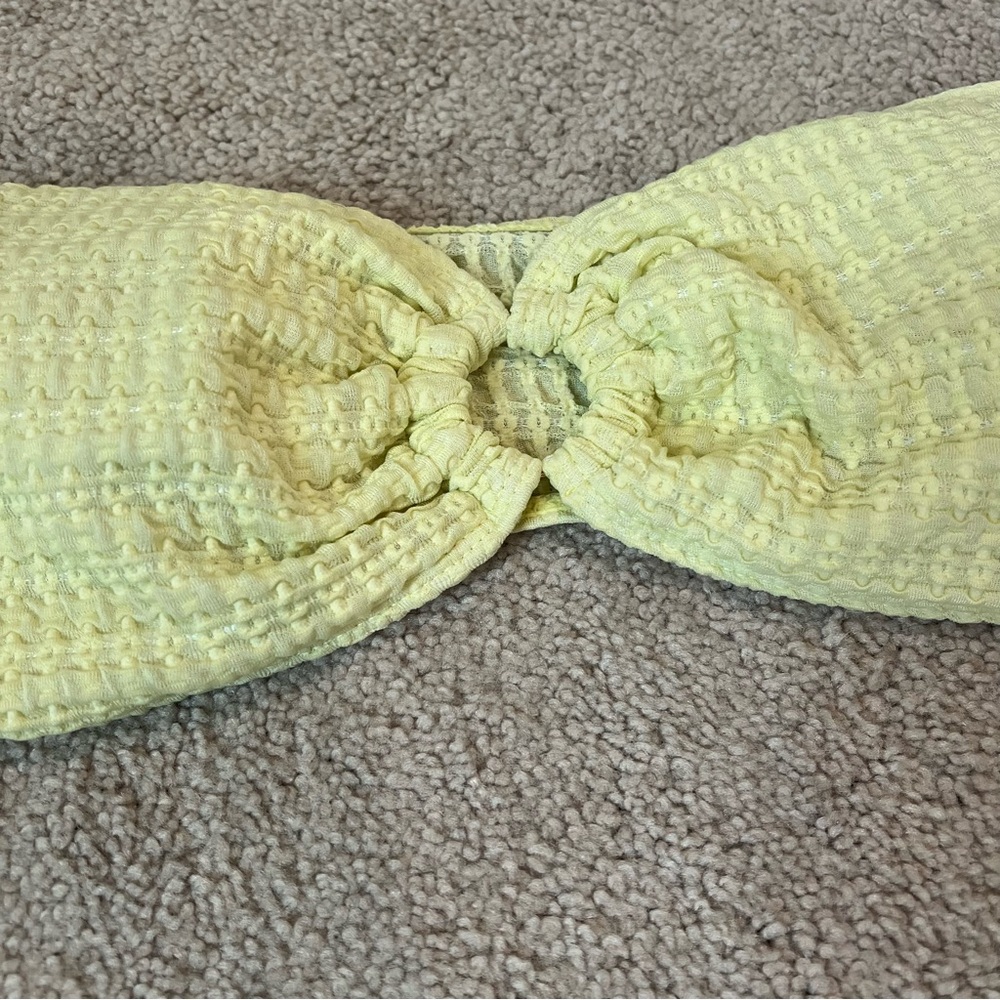 Yellow Textured Bikini Set - Picture 6 of 7
